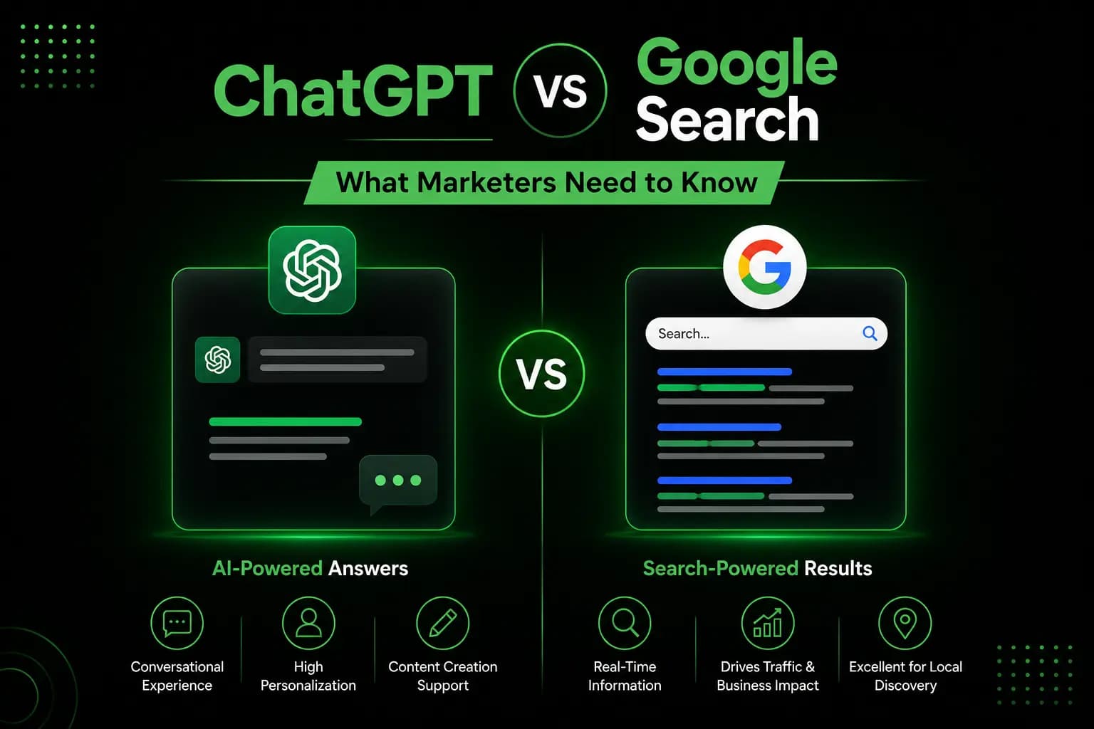 ChatGPT vs Google Search: What Marketers Need to Know
