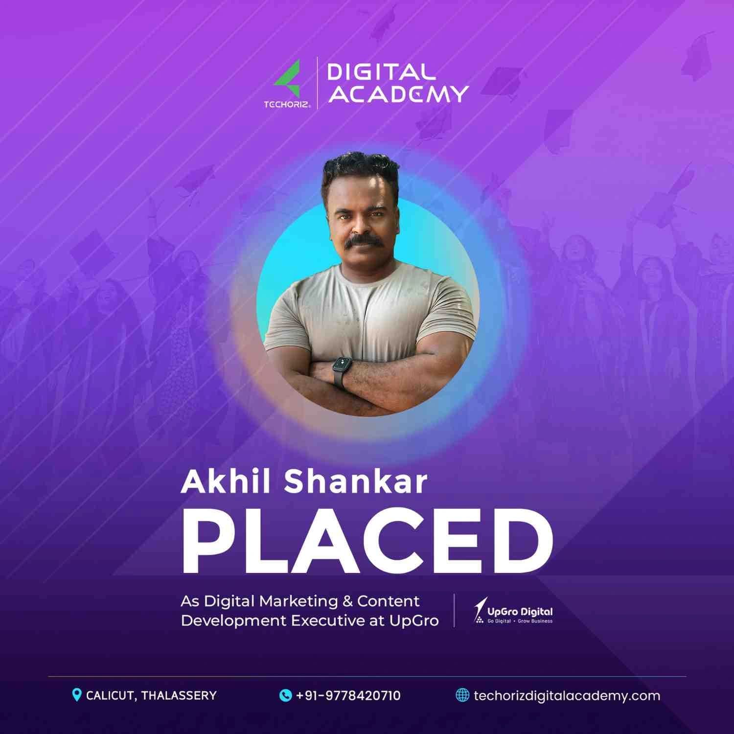 Techoriz student placed in digital marketing