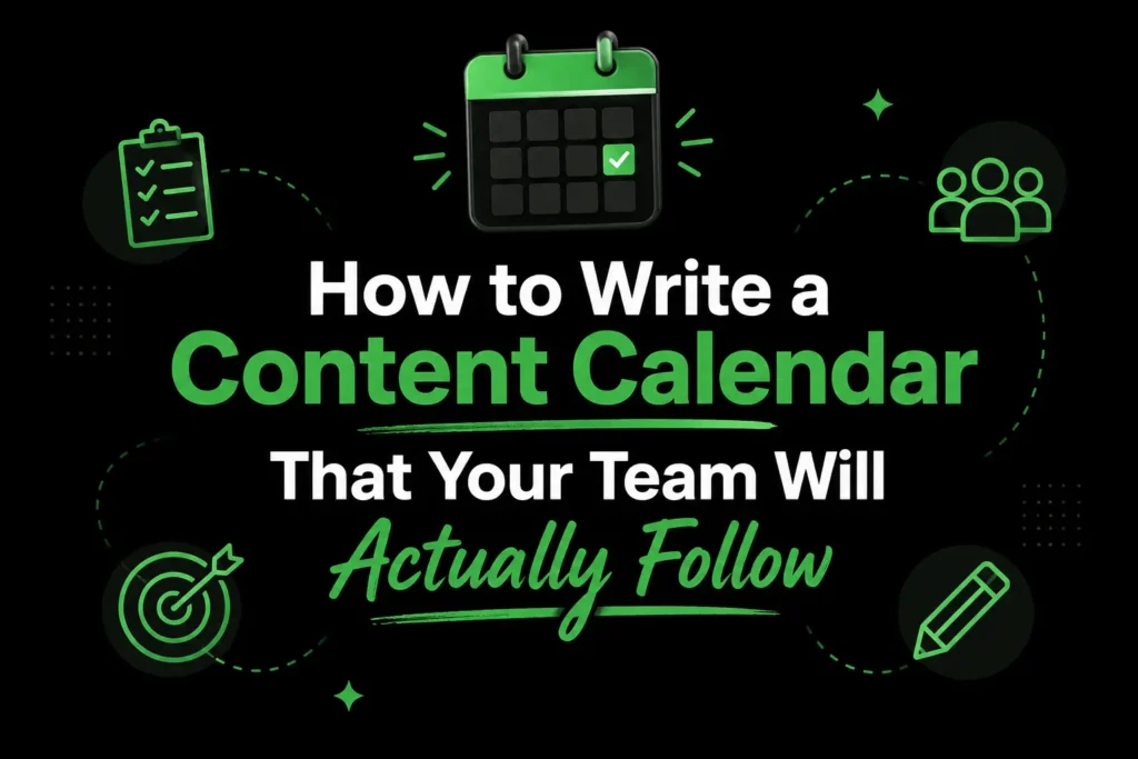 content calendar for social media