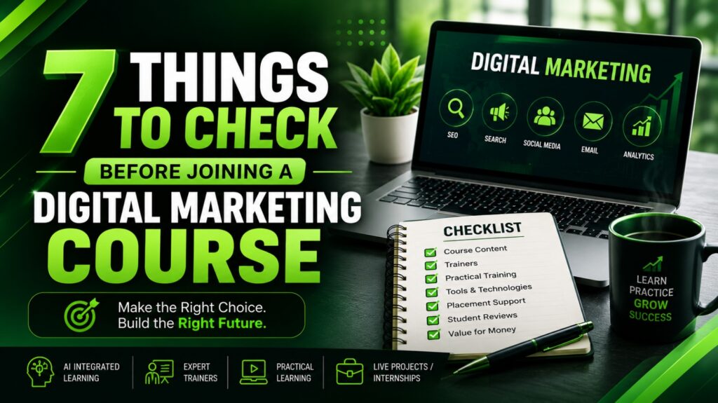 Digital Marketing Course Checklist